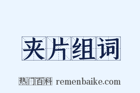 夹片组词是什么意思的图片